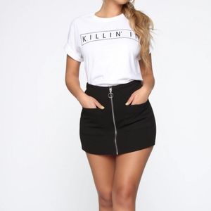 Fashion Nova Zippered Up Mini Skort New With Tags